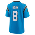 Blackjersey C.Panthers #8 Jaycee Horn Player Blue Home Game Stitched Jerseys