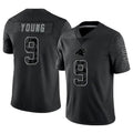Blackjersey C.Panthers #9 Bryce Young Player Black REFLECTIVE Limited Game Stitched Jerseys