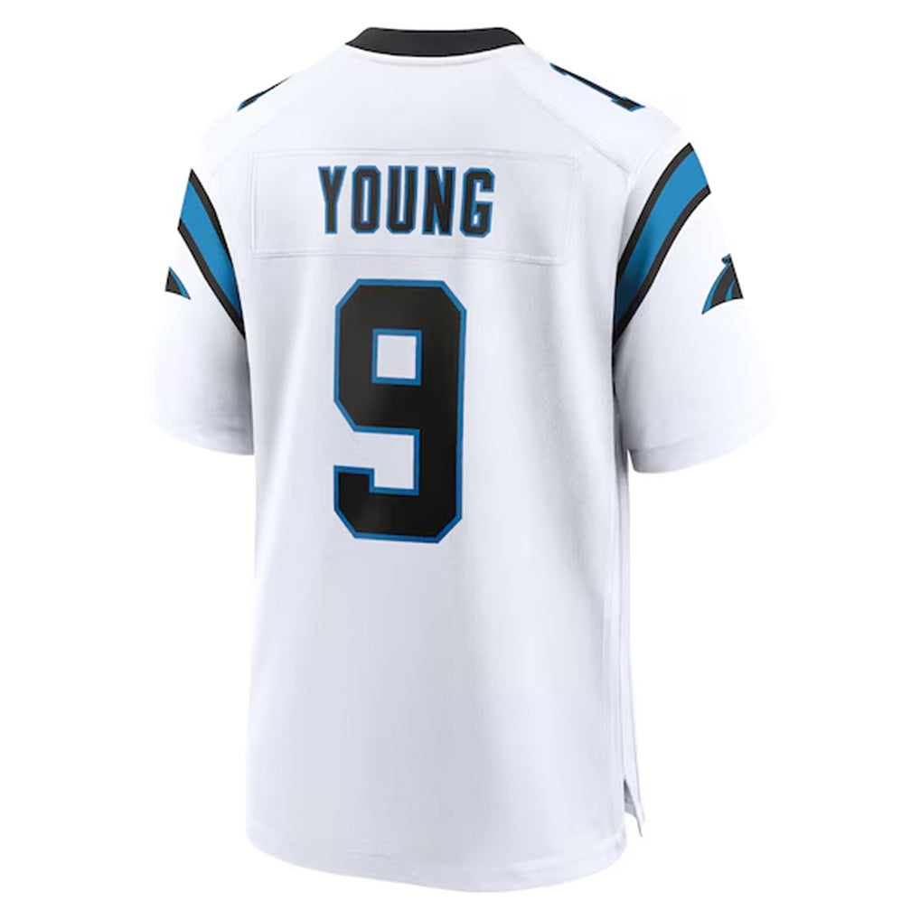 Blackjersey C.Panthers #9 Bryce Young Player White Home Game Stitched Jerseys