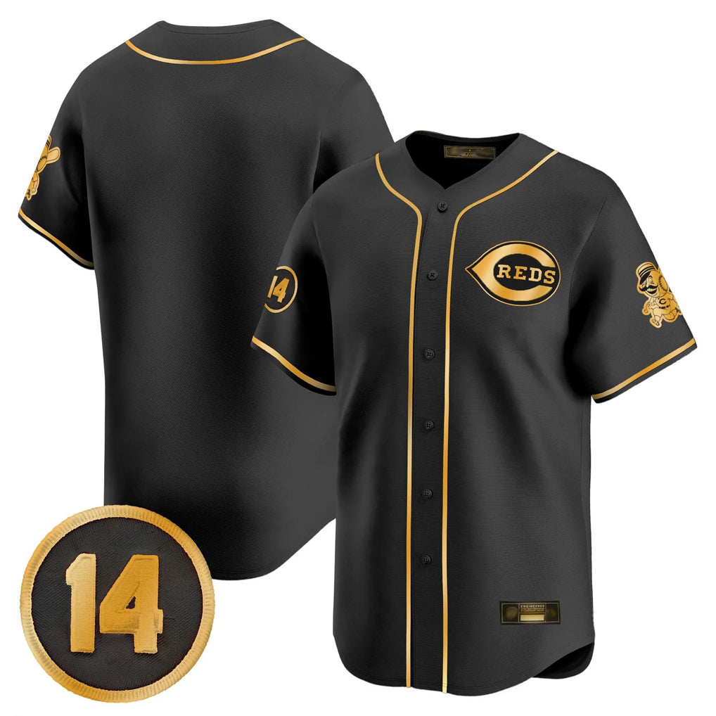 Blackjersey C.Reds Black-Gold Vapor Premier Limited Home Blank Player Stitched Jerseys