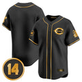 Blackjersey C.Reds Black-Gold Vapor Premier Limited Home Blank Player Stitched Jerseys