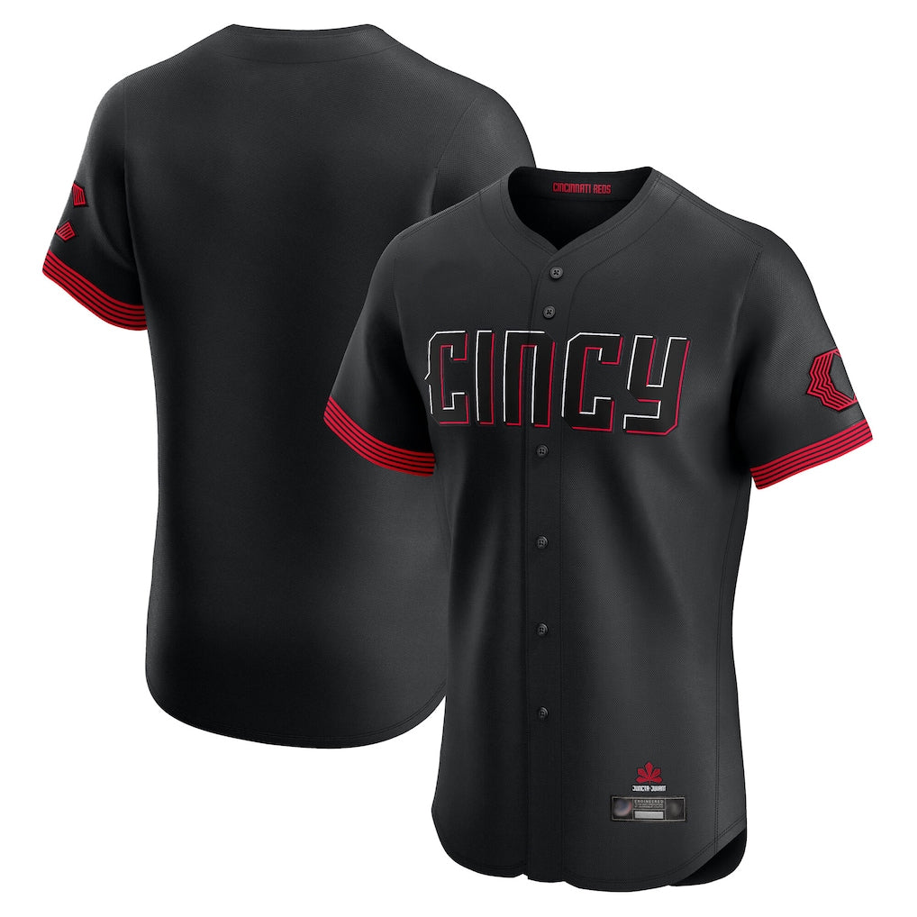 Blackjersey C.Reds Black City Connect Limited Elite Home Blank Player Stitched Jerseys