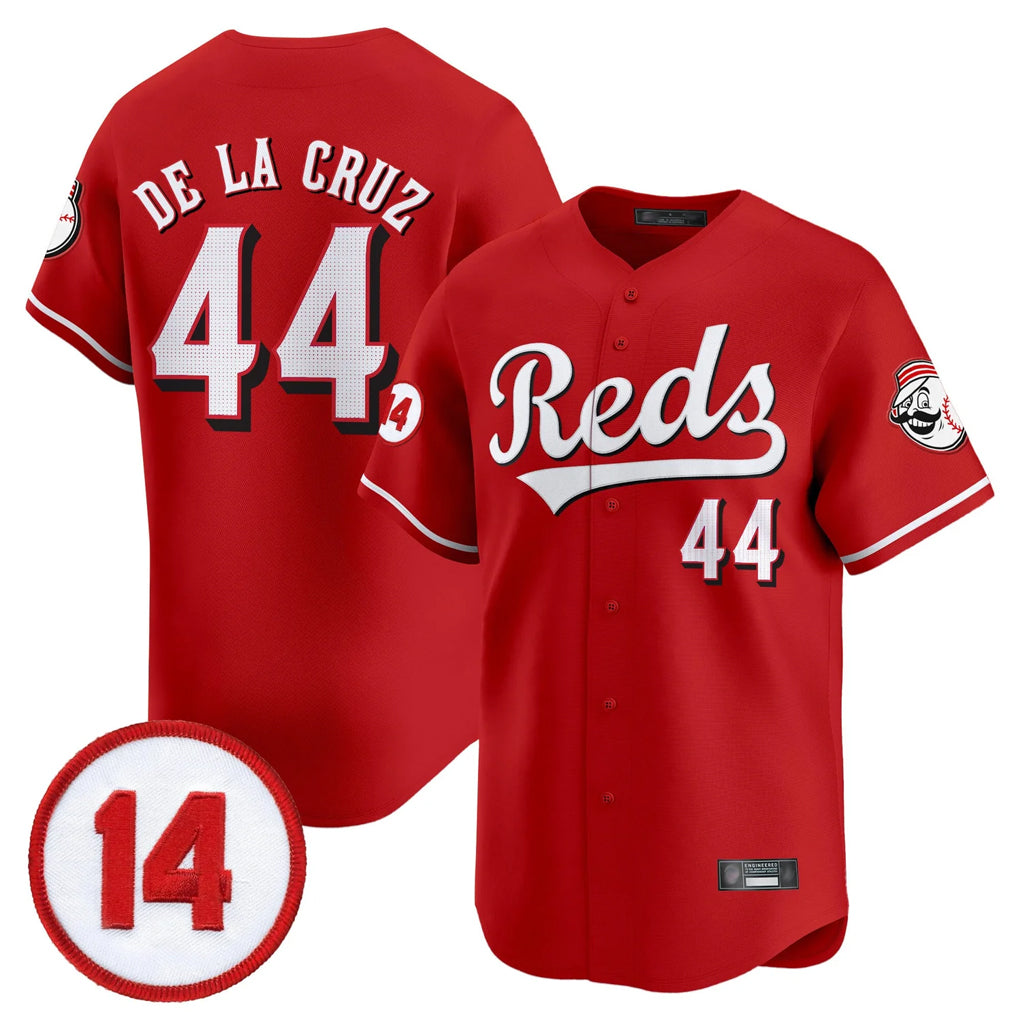 Blackjersey C.Reds #44 Elly De La Cruz Player Red Vapor Premier Limited Home Stitched Jerseys