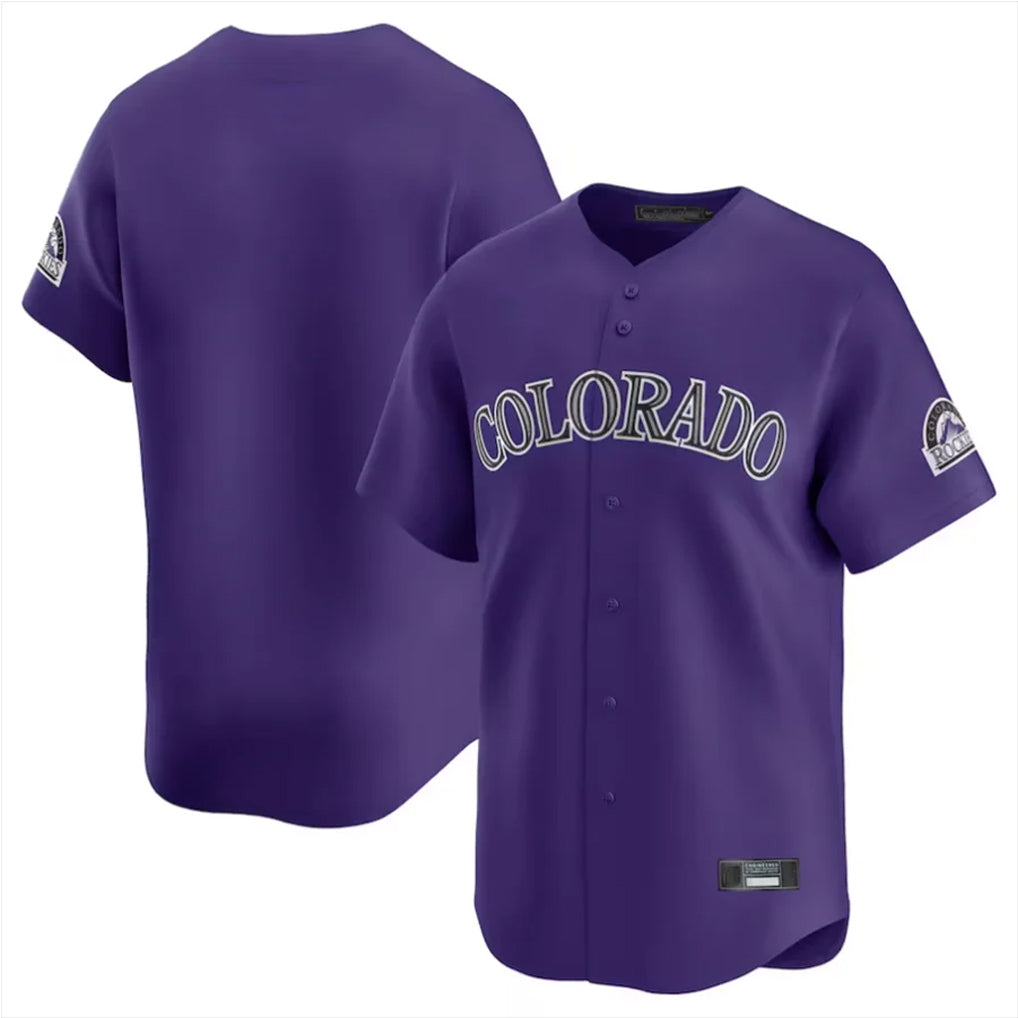 Blackjersey C.Rockies Purple Limited Home Blank Player Stitched Jerseys