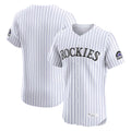 Blackjersey C.Rockies White Limited Elite Home Blank Player Stitched Jerseys