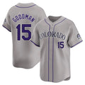 Blackjersey C.Rockies #15 Hunter Goodman Player Gray Limited Home Stitched Jerseys