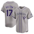 Blackjersey C.Rockies #17 Todd Helton Player Gray Limited Home Stitched Jerseys