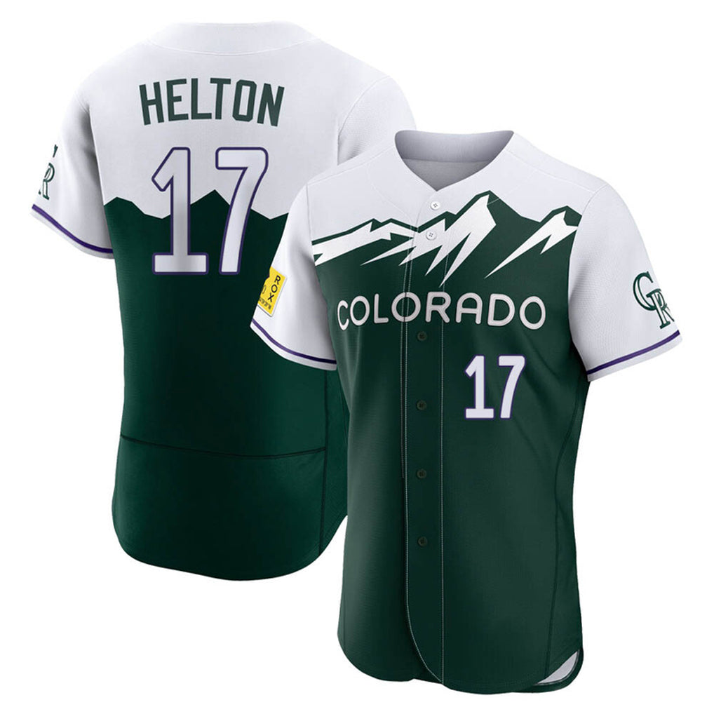 Blackjersey C.Rockies #17 Todd Helton Player Green City Connect Limited Elite Home Stitched Jerseys