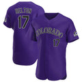 Blackjersey C.Rockies #17 Todd Helton Player Purple Limited Elite Home Stitched Jerseys