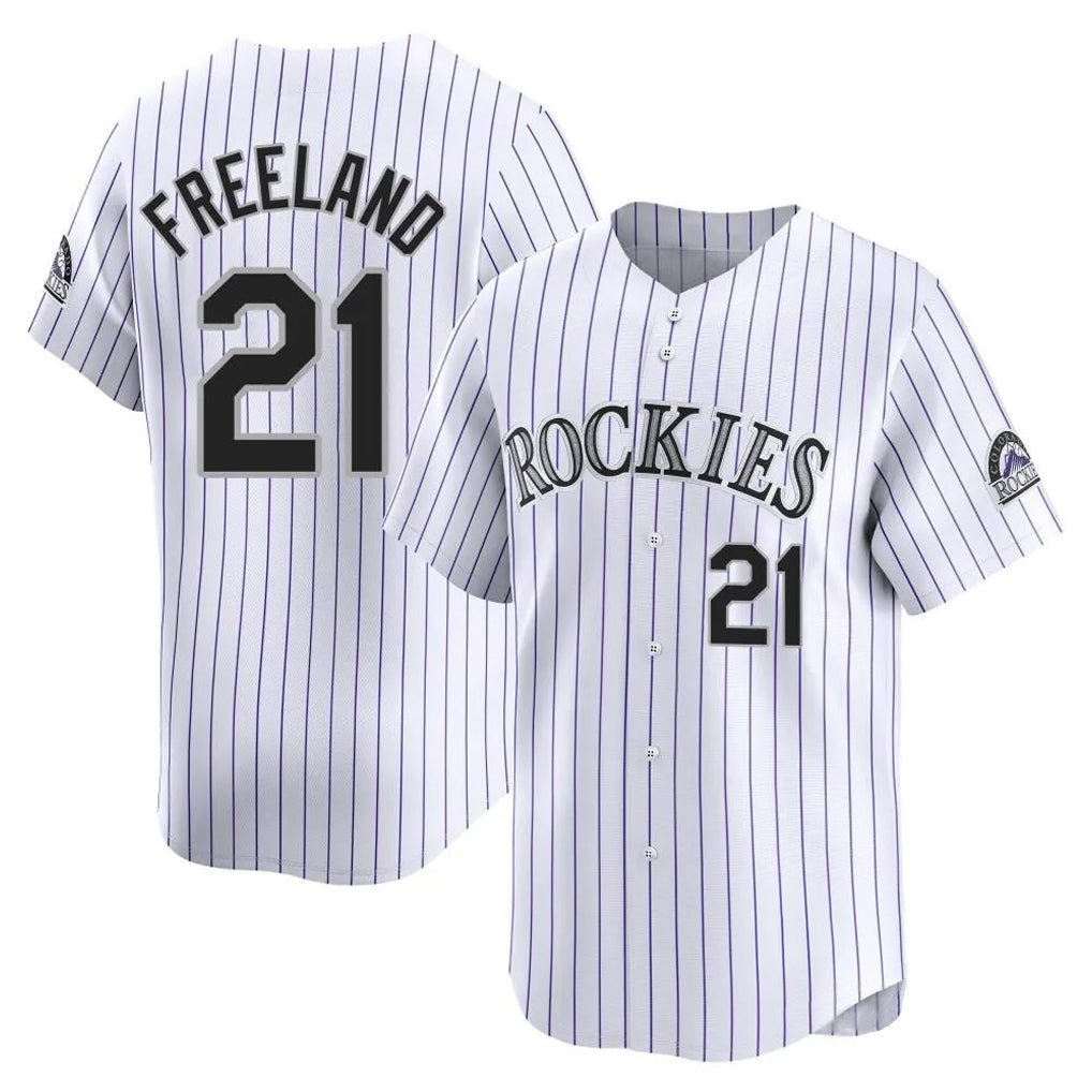 Blackjersey C.Rockies #21 Kyle Freeland Player White Limited Home Stitched Jerseys