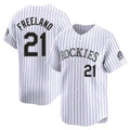 Blackjersey C.Rockies #21 Kyle Freeland Player White Limited Home Stitched Jerseys