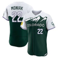 Blackjersey C.Rockies #22 Mickey Moniak Player Green City Connect Limited Elite Home Stitched Jerseys