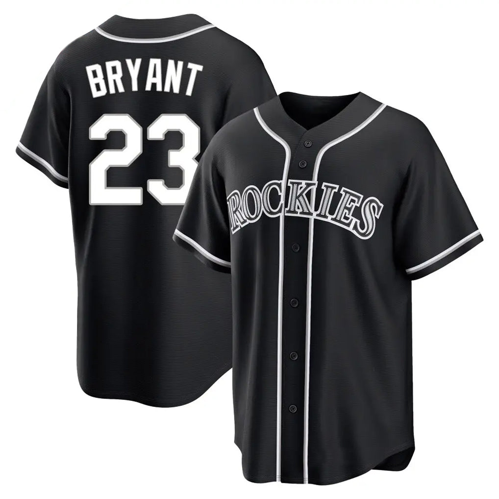 Blackjersey C.Rockies #23 Kris Bryant Player Black Fashion Out Home Game Stitched Jerseys