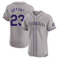 Blackjersey C.Rockies #23 Kris Bryant Player Gray Limited Elite Home Stitched Jerseys