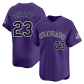 Blackjersey C.Rockies #23 Kris Bryant Player Purple Limited Home Stitched Jerseys