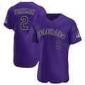 Blackjersey C.Rockies #2 Tyler Freeman Player Purple Limited Elite Home Stitched Jerseys