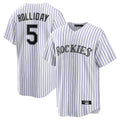 Blackjersey C.Rockies #5 Matt Holliday Player White Game Home Stitched Jerseys
