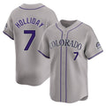 Blackjersey C.Rockies #7 Matt Holliday Player Gray Limited Home Stitched Jerseys