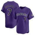Blackjersey C.Rockies #7 Matt Holliday Player Purple Limited Home Stitched Jerseys