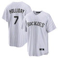 Blackjersey C.Rockies #7 Matt Holliday Player White Game Home Stitched Jerseys