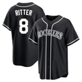 Blackjersey C.Rockies #8 Ryan Ritter Player Black Fashion Out Home Game Stitched Jerseys