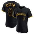 Blackjersey C.Rockies #8 Ryan Ritter Player Black Snake Skin City Limited Elite Home Stitched Jerseys
