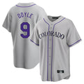 Blackjersey C.Rockies #9 Brenton Doyle Player Gray Game Home Stitched Jerseys