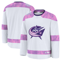 Blackjersey CB.Jackets White 2024 Hockey Fights Cancer Practice Jersey