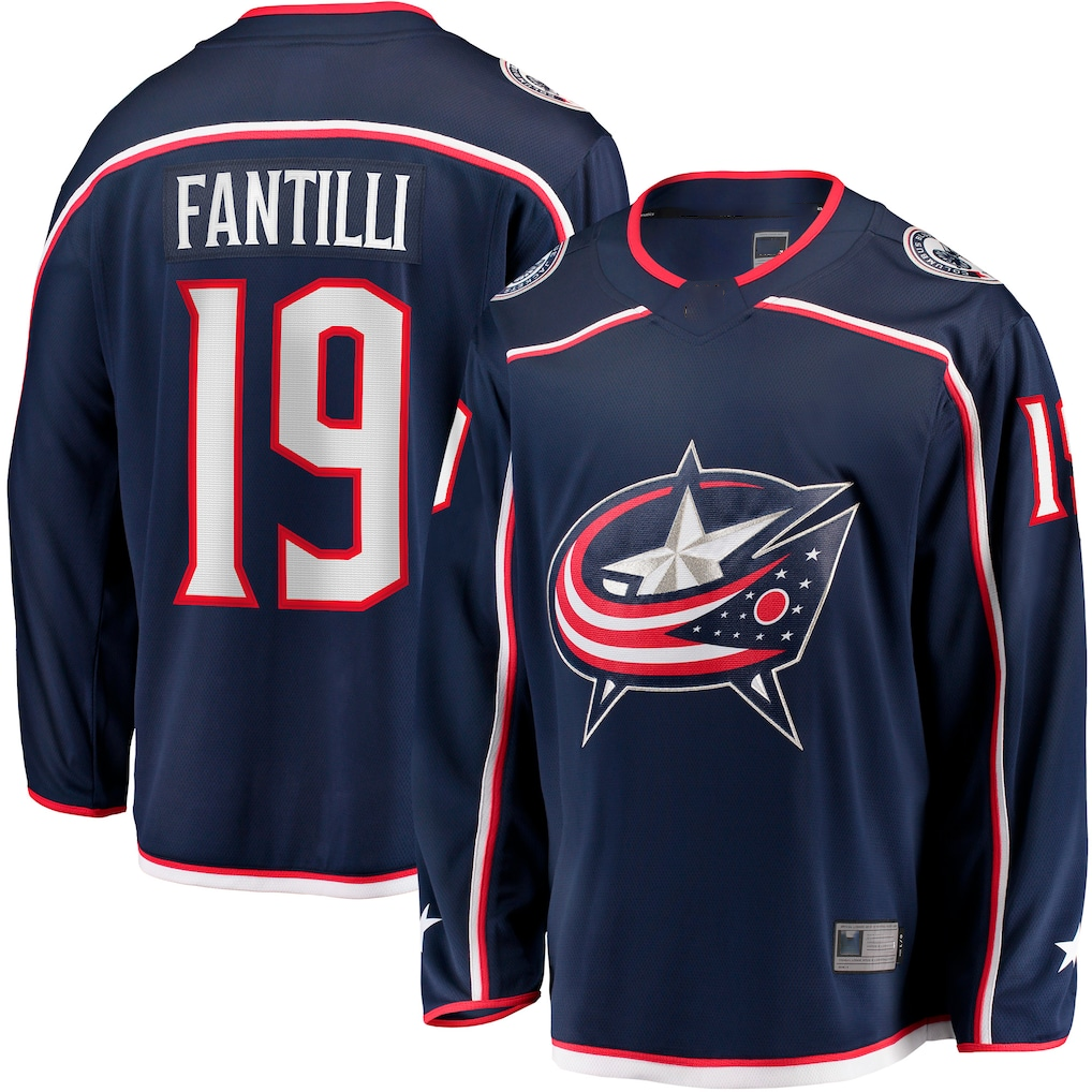 Blackjersey CB.Jackets #19 Adam Fantilli Navy Home Premier Breakaway Player Jersey