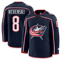Blackjersey CB.Jackets #8 Zach Werenski Navy Home Premium Jersey