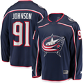 Blackjersey CB.Jackets #91 Kent Johnson Navy Home Breakaway Jersey