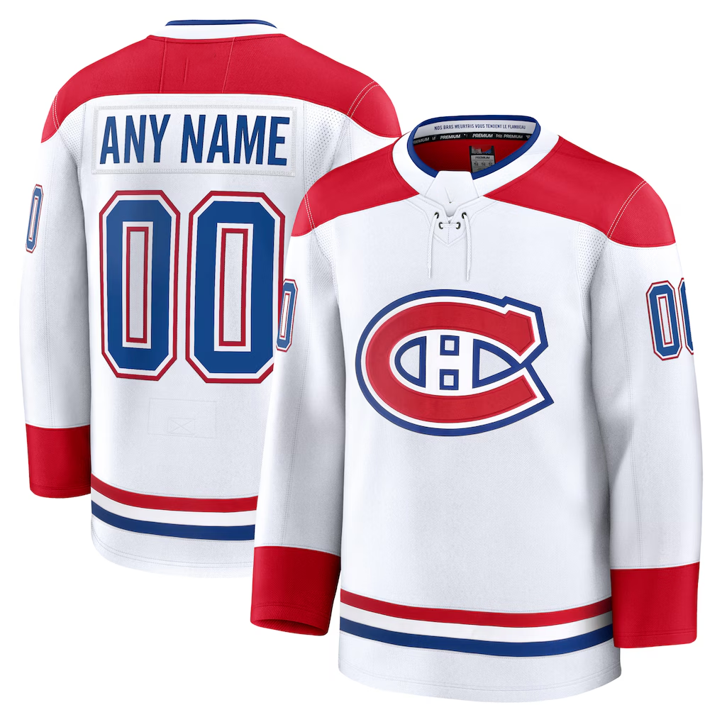 Blackjersey Cheap M.Canadiens White Away Premium Jerseys