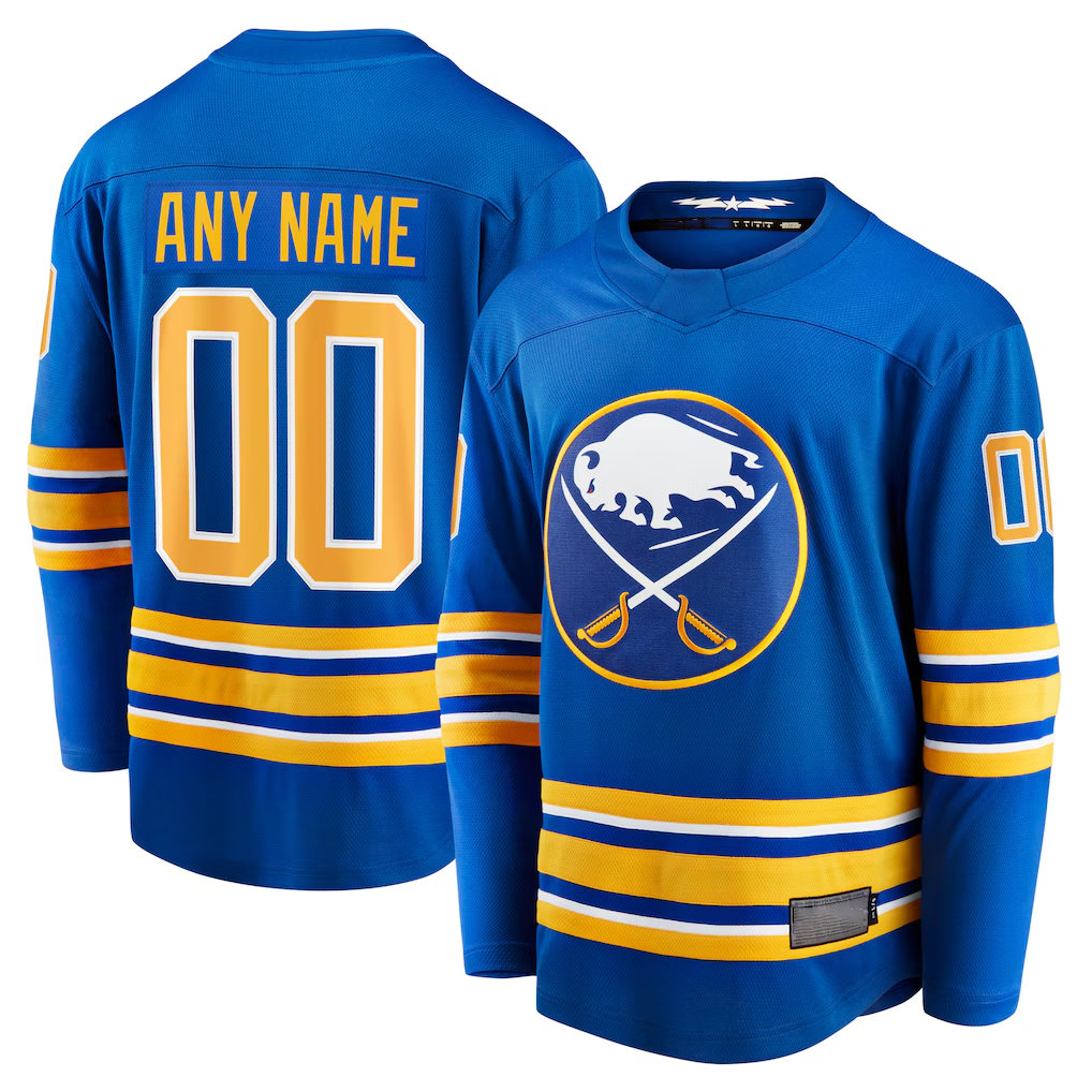 Blackjersey Custom B.Sabres Royal Home Breakaway Stitched Jerseys