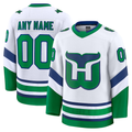 Blackjersey Custom C.Hurricanes White Throwback Premium Stitched Jerseys
