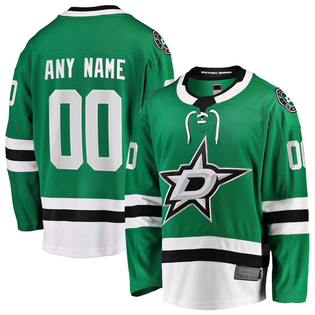 Blackjersey Custom D.Stars Green Home Breakaway Jerseys