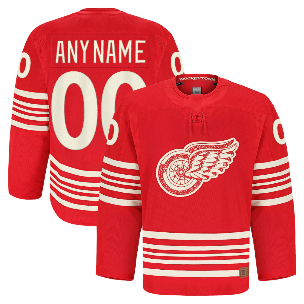 Blackjersey Custom DR.Wings Red Anniversary Authentic Pro Jerseys