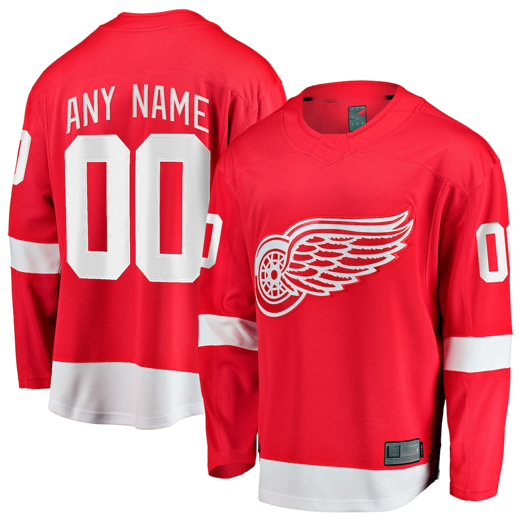 Blackjersey Custom DR.Wings Red Home Breakaway Jerseys