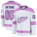 Blackjersey Custom DR.Wings White 2024 Hockey Fights Cancer Practice Jerseys