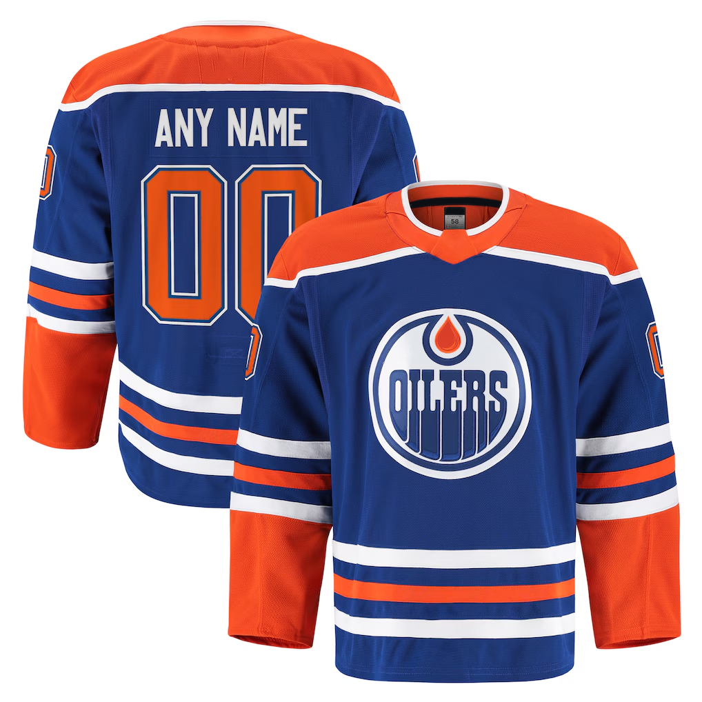 Blackjersey Custom E.Oilers Royal Home Authentic Pro Jerseys