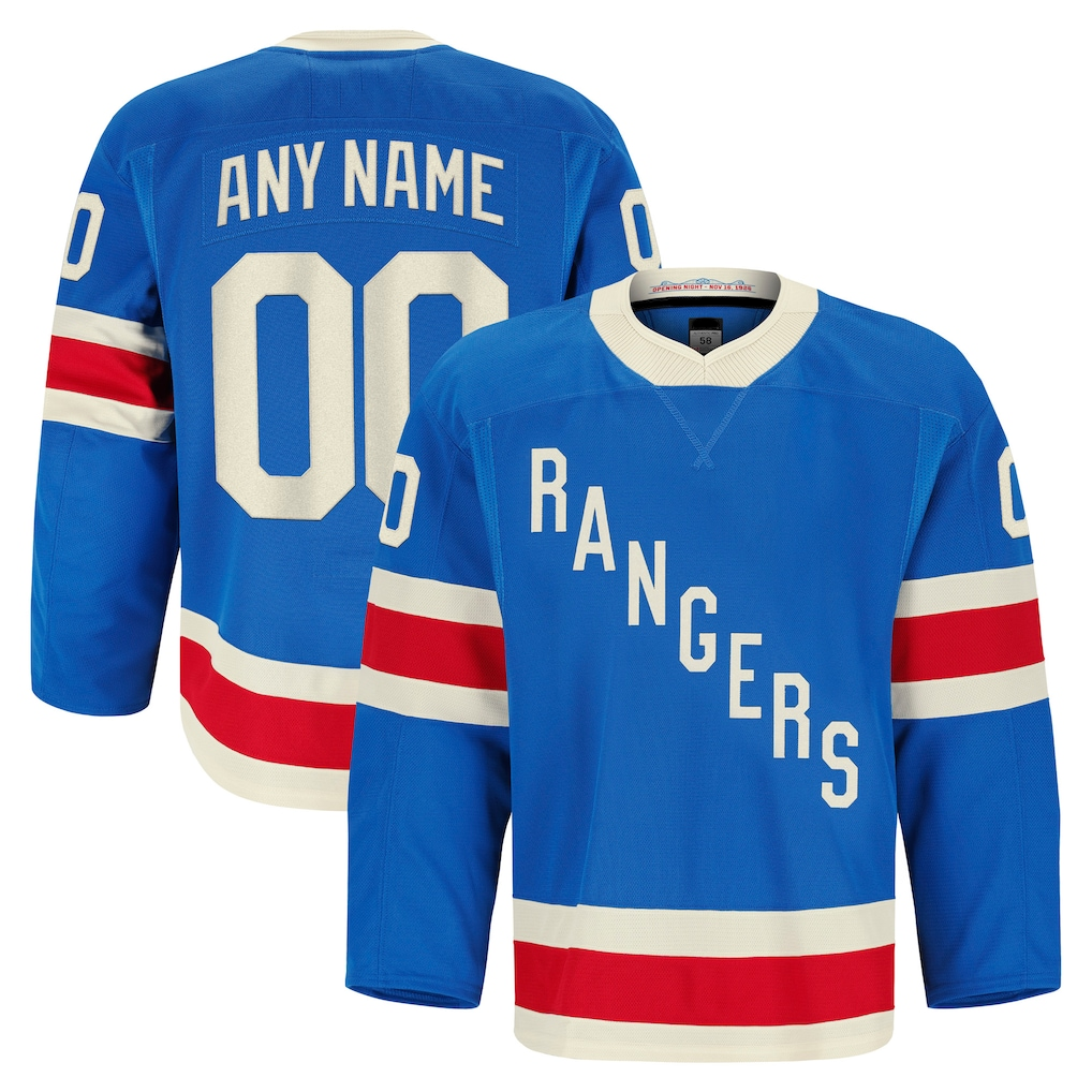 Blackjersey Custom NY.Rangers Blue Centennial Authentic Pro Jerseys