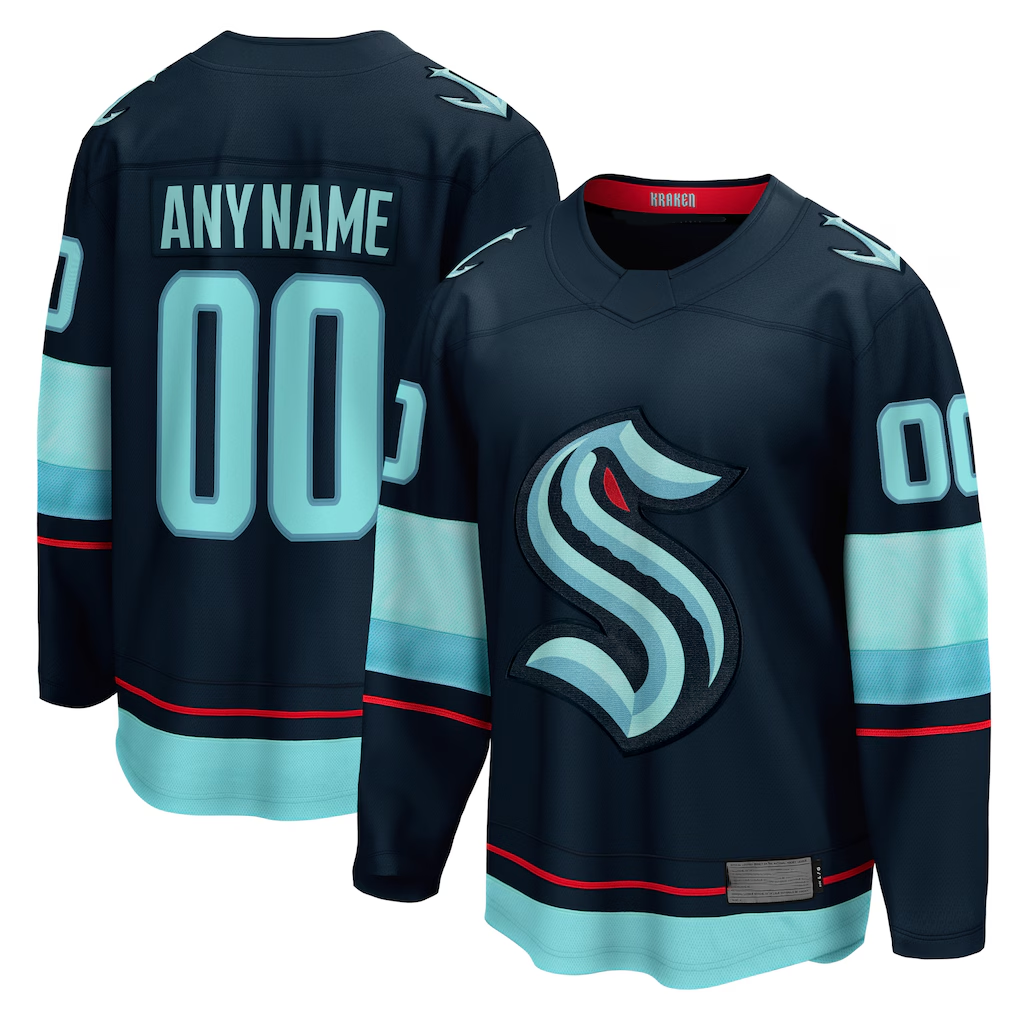 Blackjersey Custom S.Kraken Deep Sea Blue Home Breakaway Jerseys