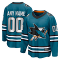 Blackjersey Custom SJ.Sharks Teal Home Breakaway Jerseys