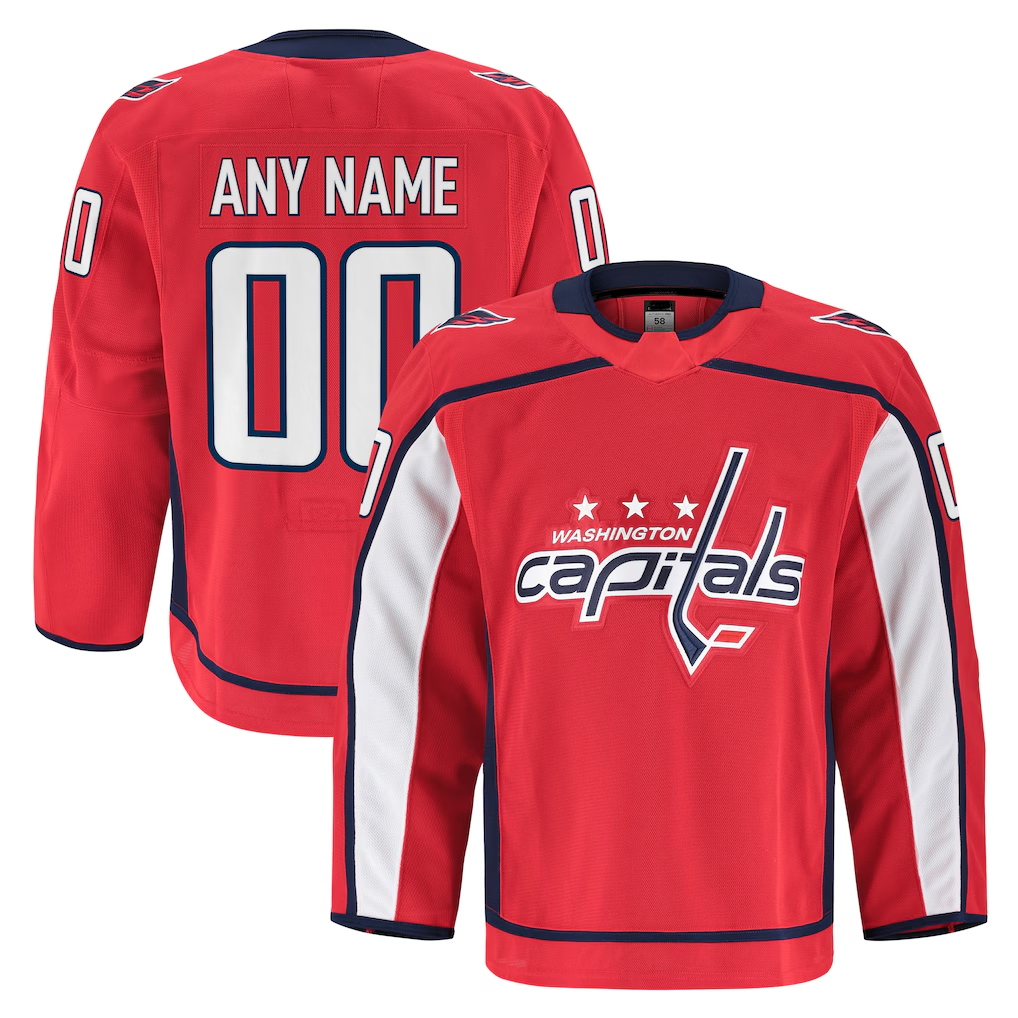 Blackjersey Custom W.Capitals Red Home Authentic Pro Jerseys