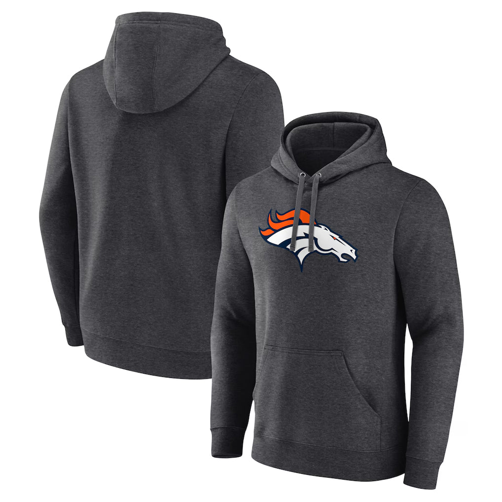 Blackjersey D.Broncos Ash One Color Pullover Hoodie Limited Blank Player Stitched Jerseys