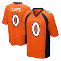 Blackjersey D.Broncos #0 Jonathon Cooper Player Orange Color Home Game Stitched Jerseys