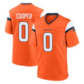 Blackjersey D.Broncos #0 Jonathon Cooper Player Orange Home Game Stitched Jerseys