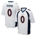 Blackjersey D.Broncos #0 Jonathon Cooper Player White Game Stitched Jerseys