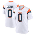 Blackjersey D.Broncos #0 Jonathon Cooper Player White Home Game Stitched Jerseys