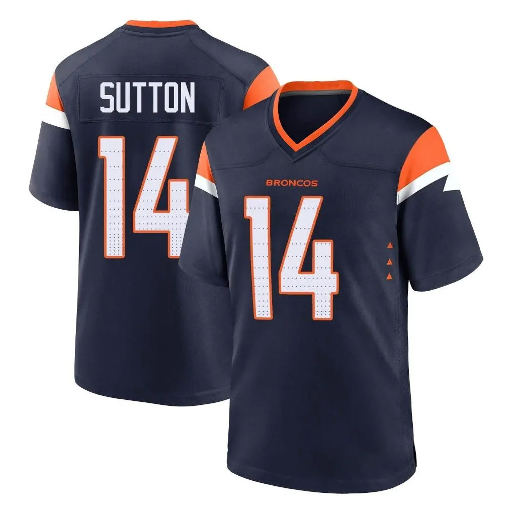 Blackjersey D.Broncos #14 Courtland Sutton Player Navy Home Game Stitched Jerseys