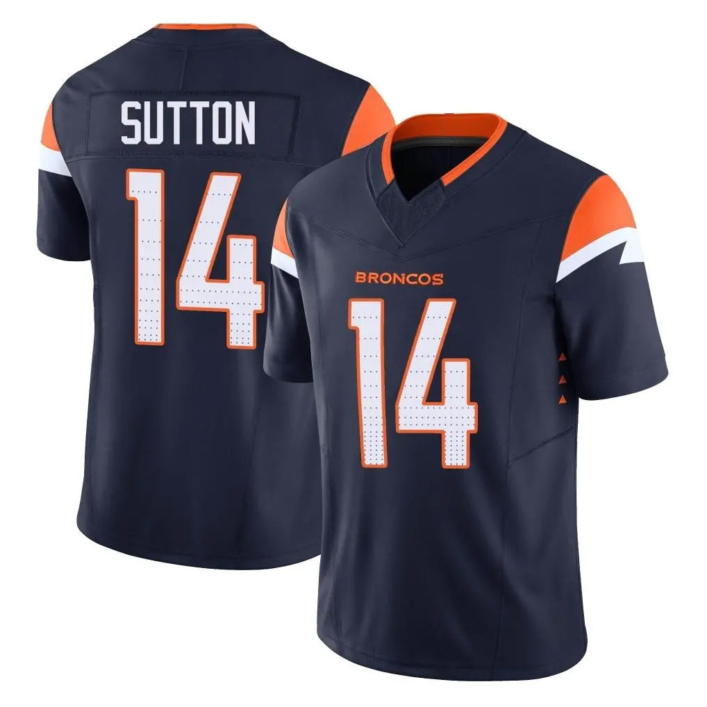 Blackjersey D.Broncos #14 Courtland Sutton Player Navy Limited Vapor F.U.S.E. Home Game Stitched Jerseys